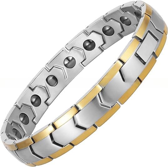 Bracelet magnétique énergétique en acier inoxydable 316L pour hommes et femmes