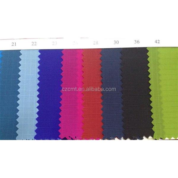 Flexible and Durable PU Coated 210D Ripstop Nylon Fabric for Shoes