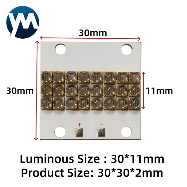 70W LED UV 365nm 395nm PCB Module LED UV pour les usines de lampes UV Série d'encapsulation LED pour lampe UV pour l'impression 3D