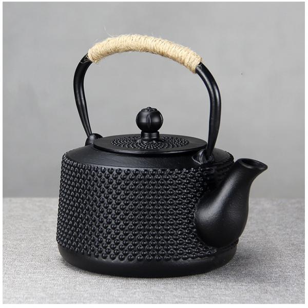Japanese Cast Iron Tea Coffee Kettle Pot Set Perfect for Home Travel Black Accessories