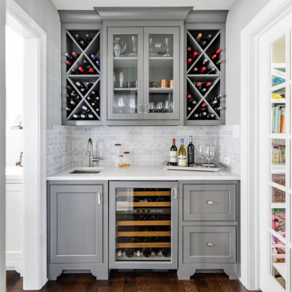 Custom Luxury Living Bar Wine Cabinet Room Furniture Wooden Wine Bar