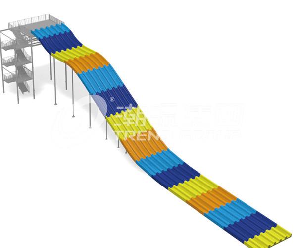 Professional Custom Water Slides , Commercial Rainbow Water Slide