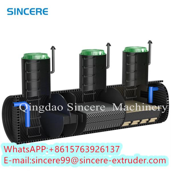 Équipement de production pour la ligne d'extrusion de tuyaux en spirale en PE en PE en plastique HDPE à paroi creuse