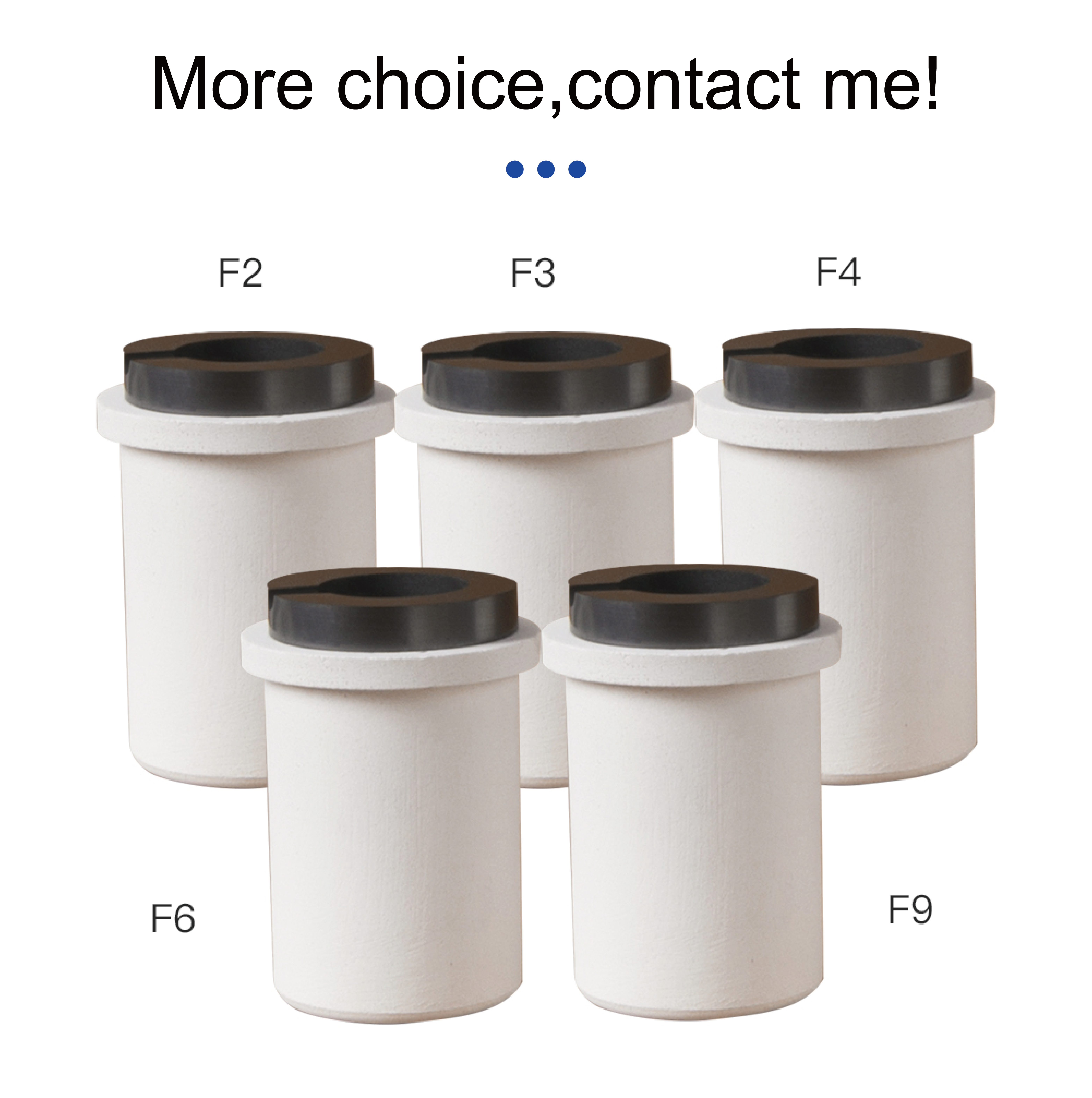 F1-F8 1kg-8kg Ceramic /graphite Melting Crucible Sets For Melting Furnace