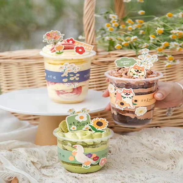 Custom Plastic U Shape Disposable Bubble Tea Cups 500ml Food Grade