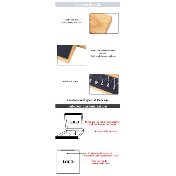 Wooden Multi Cells Pendant Display Plate Necklace Jewelry Exhibition Tray