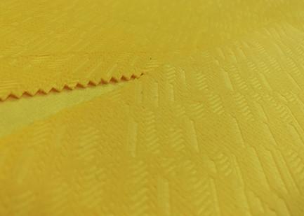 210GSM Soft 100% Polyester Embossed Pattern Micro Velvet Fabric - Yellow