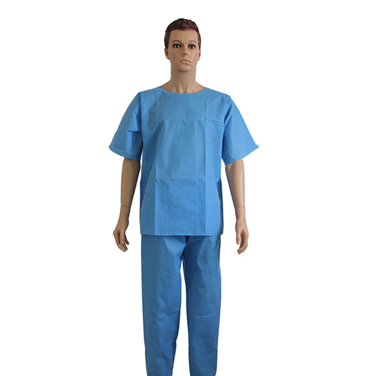 голубая устранимая больница 50gsm хирургическая Scrubs S/M/L/XL/XXL/XXXL/XXXXL