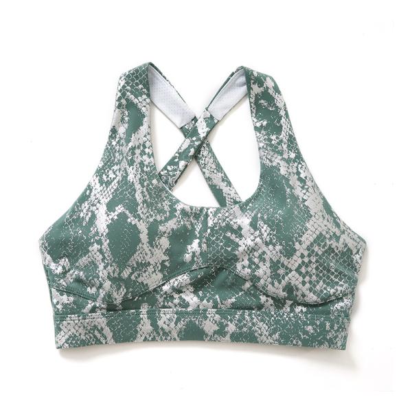 Змейка золота бюстгальтеров логотипа изготовителя фабрики OEM изготовленная на заказ печатает перекрестный задний бюстгальтер йоги