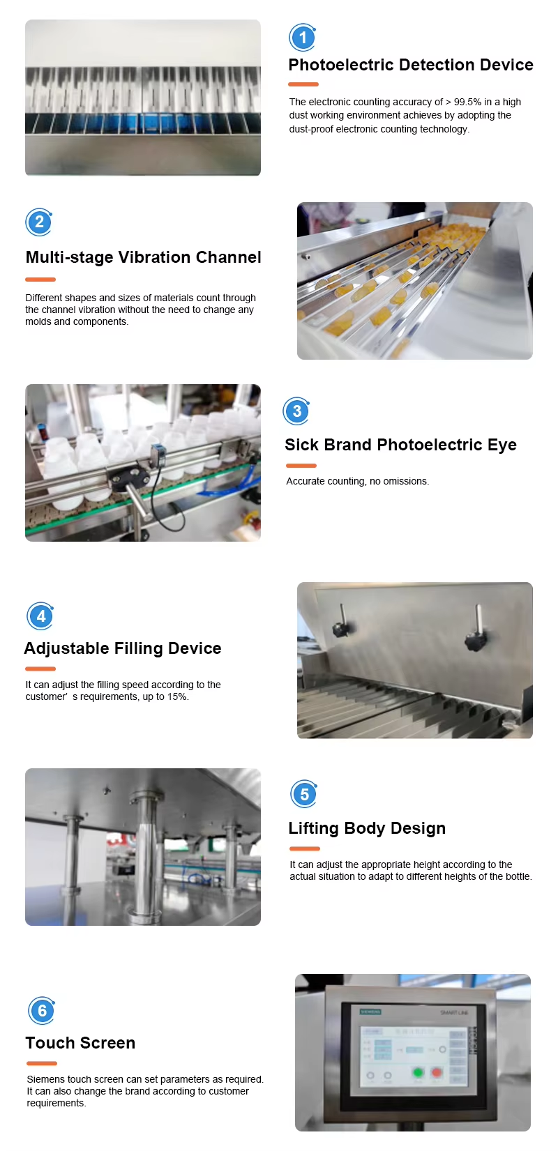 Fully Automatic Seed Parts Button Counting And Packing Ticket Cash Capsule Automatic Counting Machine