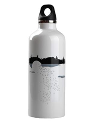 Aluminum water bottle for sports or leisure