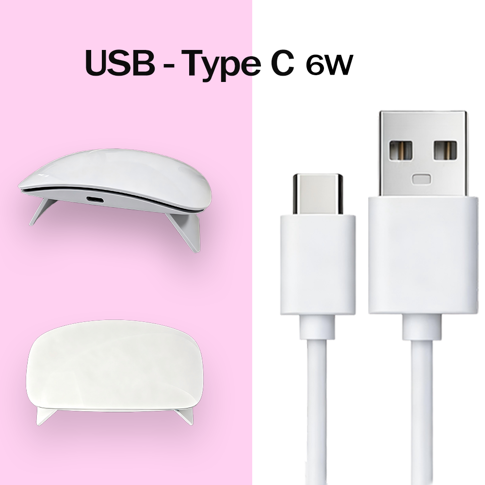 6W LED UV Nail Lamp Mini USB Nail Dryer with Touch Sensor for Manicure and Salon
