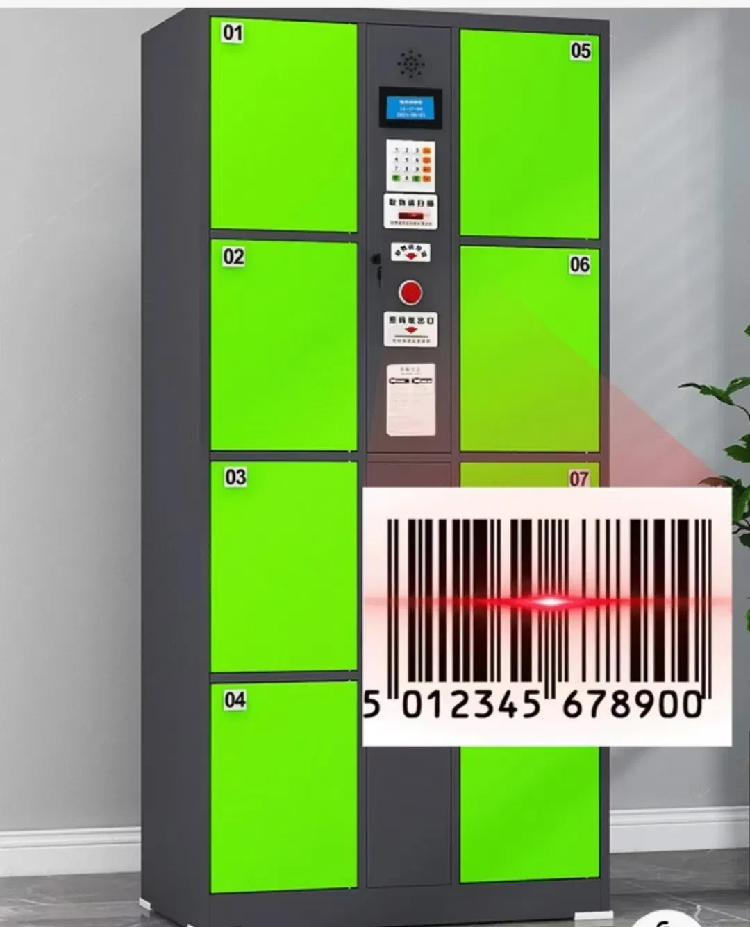 Multi-Functional Smart Lockers: RFID, Fingerprint, Facial Recognition & Barcode Unlocking Options Smart Cabinet