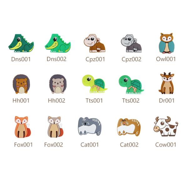 Шарики небольшого силикона животные, младенец Teether шариков силикона для браслета цепей ожерелья