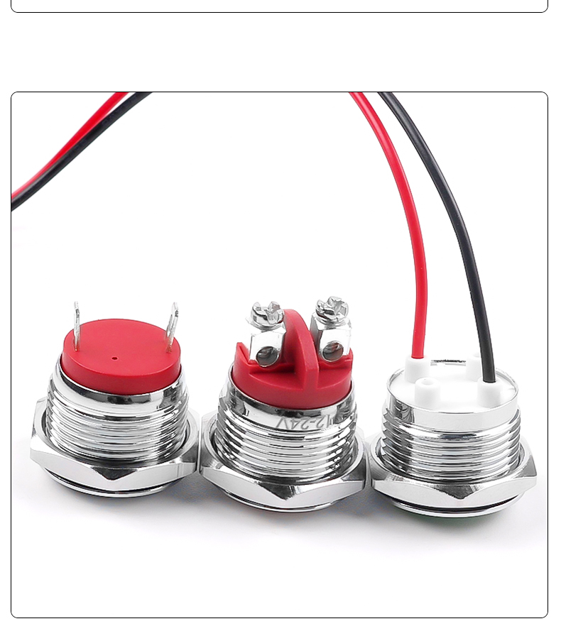Signal Indicator Light 16mm Professional Led Indicator Light 150mm Wired IP65 Waterproof Color Optional
