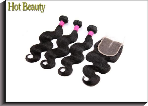 2017 Hot Beauty 6A Grade Virgin Human Hair Body Wave Natural Black 1b# Color