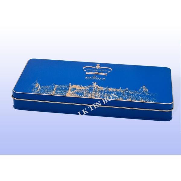 Caixa impressa dada forma retangular da lata do presente de casamento do chocolate de Preminum