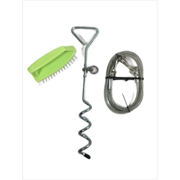 Outdoor Activities Dog Tie-Out Stake with 100-150kgs/220-330lbs Leash Weight Capacity