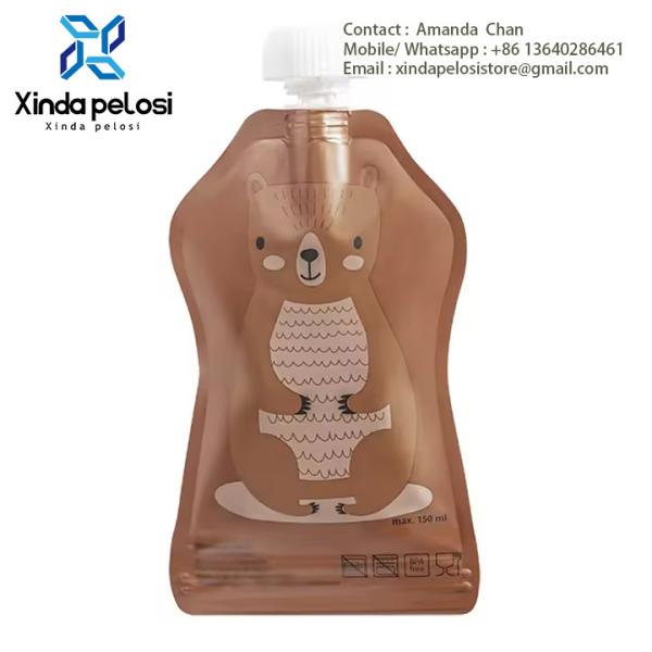 Настраиваемый Ziplock Стоять детский корм мешки Пластиковый вытяжной мешок