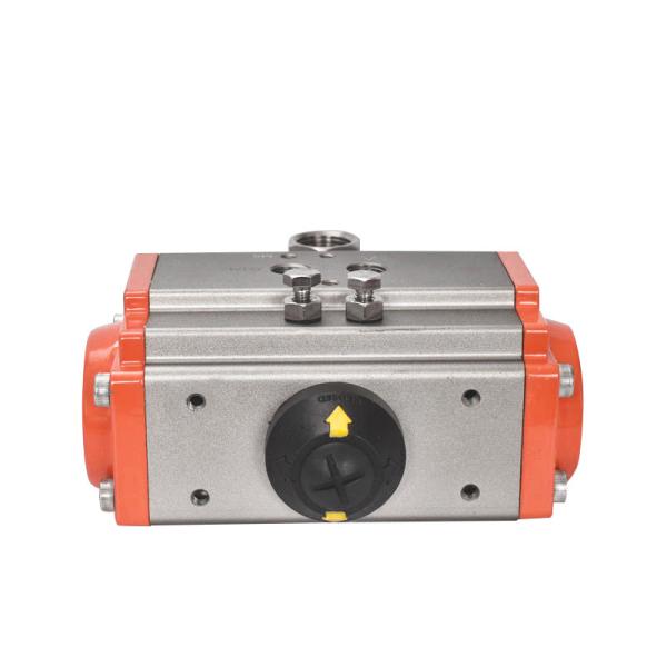 Stainless Steel Three Way Ball Valve With Pneumatic Actuator NPT Bsp BSPT End Connection