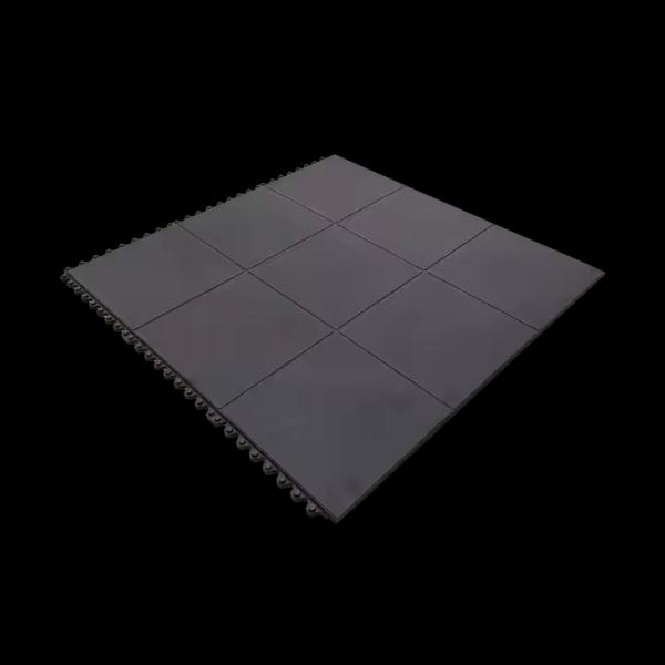 Grid Gym Mat Interlocking Design Anti Fatigue Anti slip Resilient Gym Flooring