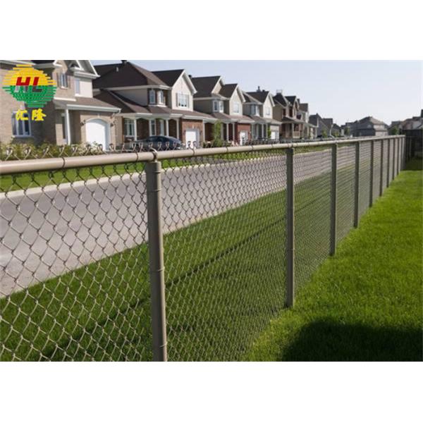 4ft High Chain Link Wire Fence Stretched On Commercial Or Industrial Frame