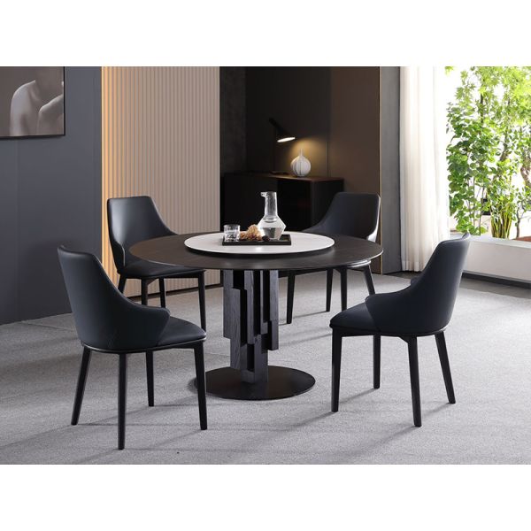 Modern Hotel Furniture Golden Frame Luxury Dinning Table Set Modern Marble Dining Room Table