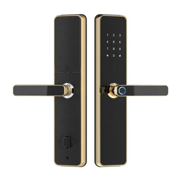 TTLock Digital Biometric Front Door Lock Grip Open Anti Peep Code IC Card Key Unlock