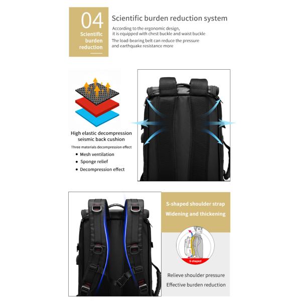 Жесткий рукав Большой рюкзак для походов Водостойкий рюкзак для охоты 56 литров