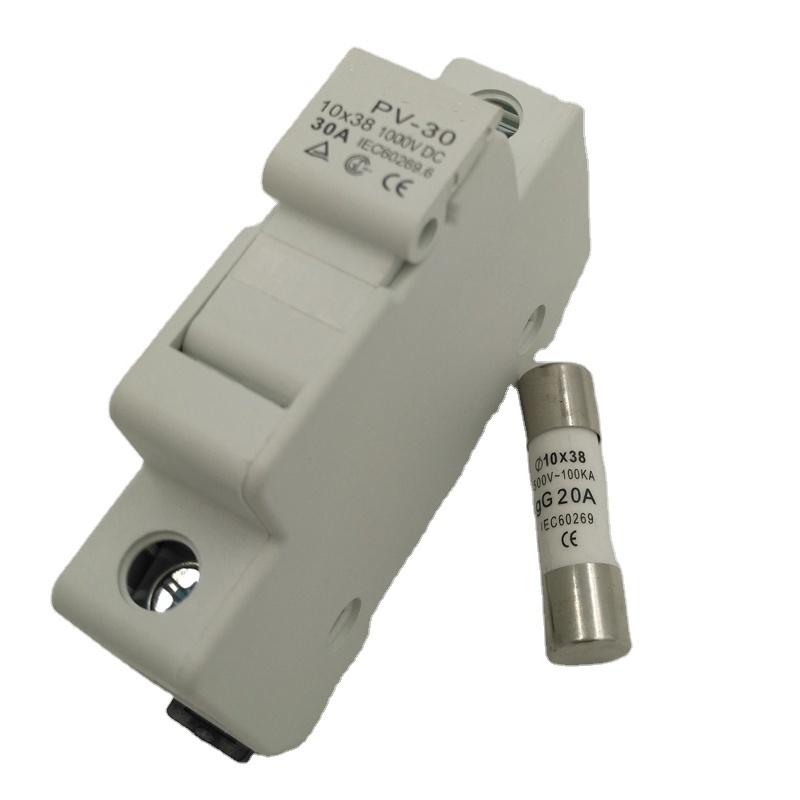 10X38 1A to 32A 1000V DC Solar PV Fuse Holder GPV Thermal Porcelain Fuse Base Switch