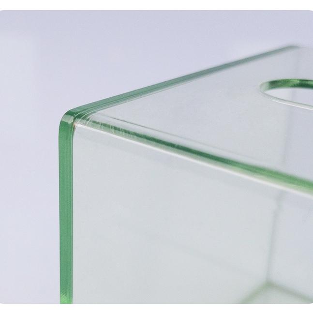 Custom Modern Design Light Luxury Wall-Mounted Transparent Acrylic Tissue Box for Home Bathroom Rectangle Shape
