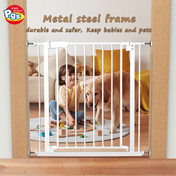 Logo Custom Child Baby Safety Gate Protective Wide Keep Secure Stairways Doorway Pet Baby Safety Gate