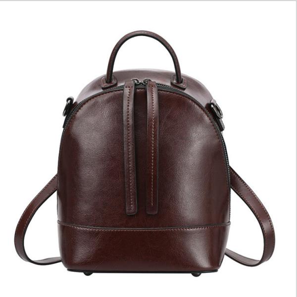 Vintage School Bag Cowhide Backpacks for Women Newest Genuine Cow Leather Double Shoulder Bags