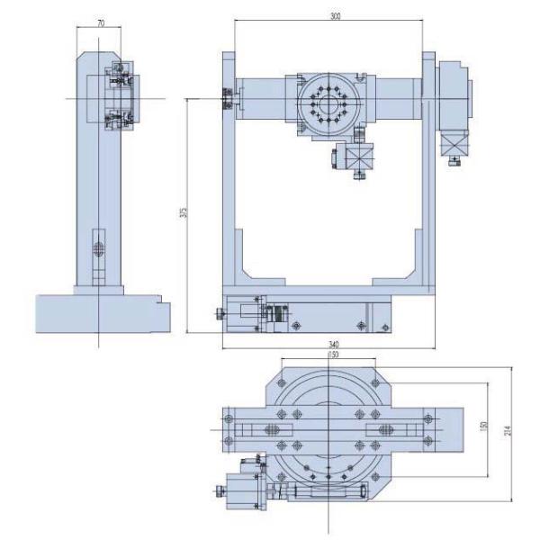 Точность 360 градусов роторная моторизовала XY платформу этапа 150mm