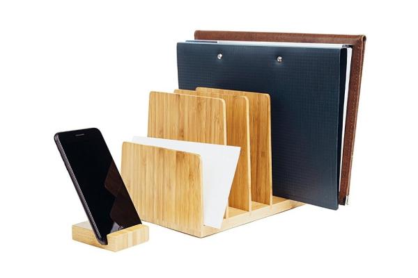 hot selling bamboo book holder brochure holder using office home with factory price
