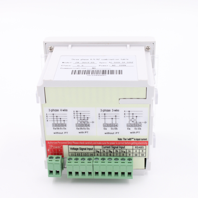 3-Phase Digital Multifunction Meter with 96*96 RS485 Digital AC Ammeter Voltmeter Watt and Hz Meter