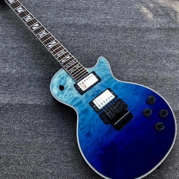 2017 line up custom New CUSTOM SHOP LP blue electric guitar, Rosewood fingerboard
