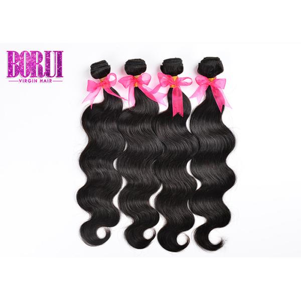 Pre Plucked Unprocessed Indian Body Wave Hair , Indian Wave Bundles With Frontal Neat