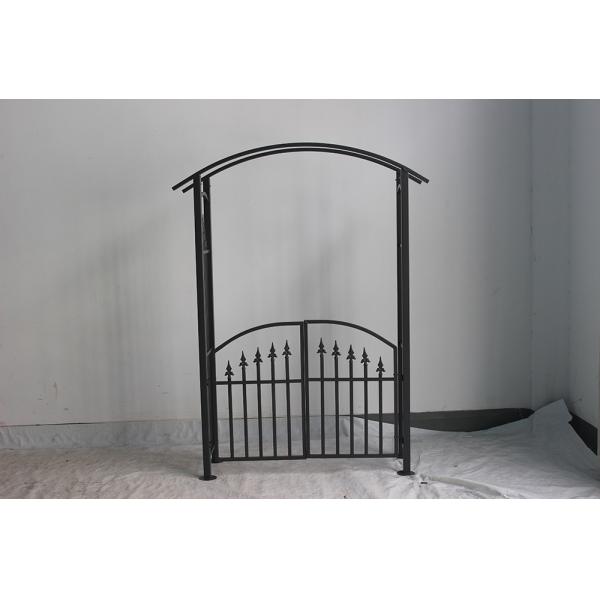 Customizable Metal Arch for Garden and Patio Gazebo in Black Color Not Coated Cover
