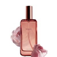 Fabrication artisanale Bouteille d' huile en verre rose pour produits cosmétiques