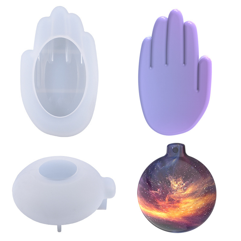 DIY Crystal Dropper Mold, Palm Jewelry Mold, Light Bulb Pendant, Household Ornament, Silicone Mold Wholesale