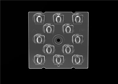 High Efficiency 93% Power LED Lens , 12 In 1 Square LED Lens For LED Lamp