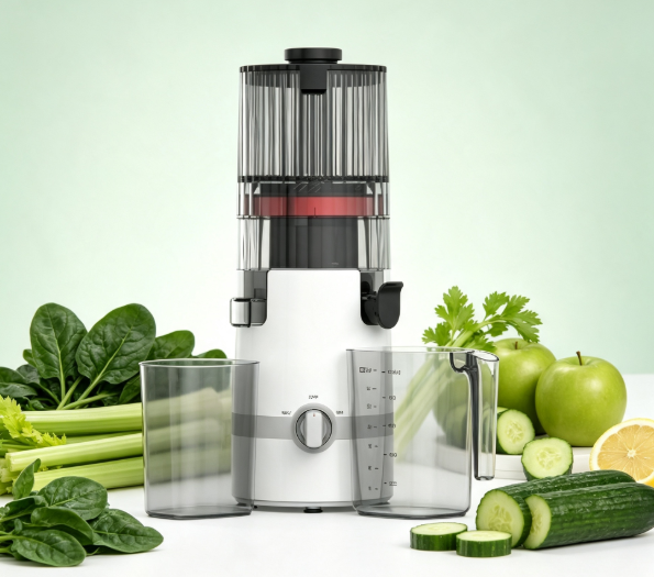 Fresh Smart HJ102B Slow Masticating Juicer – Real Juice, Real Simple, Real Life with 135mm Chute, 200W Cold Press, Self-Cleaning & Family Safety Design