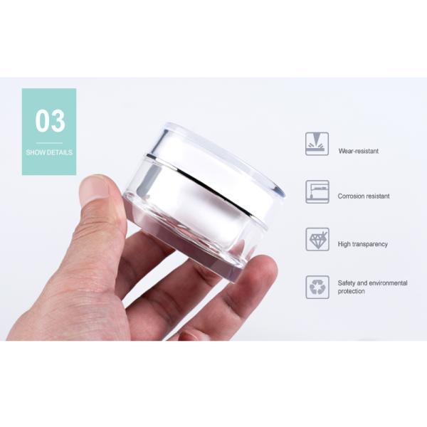 Опарник сливк Skincare ухода за волосами двойной стены акриловый круглый упаковывая с крышкой 15g 30g 50g купола