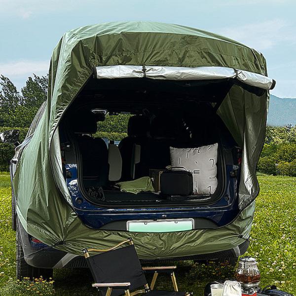 200*120*240CM Army Green Waterproof Silver Coated Polyester 210D SUV Camping Tent Easy Setup 2 Person UV Protection