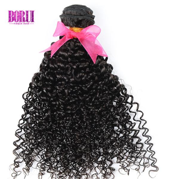 Virgin Peruvian Natural Wave Hair Kinky Curly Weave Human Hair Bundles