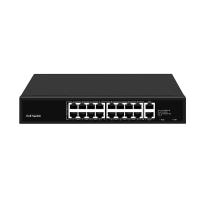 16 Port PoE Switch 10/100M Ethernet com 2 SFP/RJ45 Uplink Para câmeras de vigilância de vídeo 300W Budget