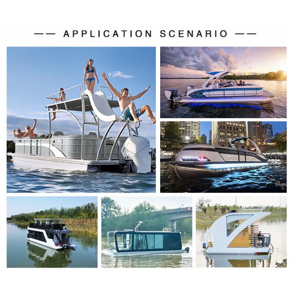 Houseboat Pontoon Boat Tube with Aluminum Construction and Round Design