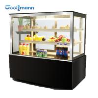 Refrigerador de vidro contrário da porta deslizante do supermercado da exposição dupla da padaria da temperatura