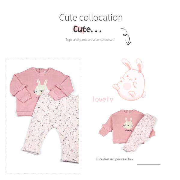Seasonal Style Baby Girls' Clothing Sets for 1 Year Top and Pants Winter Arrival